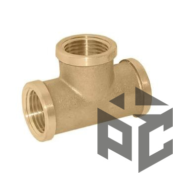 Тройник латунь ВР/ВР/ВР Ду 32 (1 1/4") фото. Тройник латунь ВР/ВР/ВР Ду 32 (1 1/4") оптом и в розницу. Доставка по РФ. Тройник латунь ВР/ВР/ВР Ду 32 (1 1/4") от производителя "Рускон"