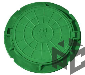 Люк полимер-песчаный Ду750 (1.5т) зеленый фото. Люк полимер-песчаный Ду750 (1.5т) зеленый оптом и в розницу. Доставка по РФ. Люк полимер-песчаный Ду750 (1.5т) зеленый от производителя "Рускон"