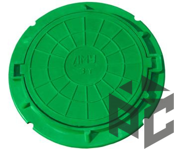 Люк полимер-песчаный Ду750 (3т) зеленый фото. Люк полимер-песчаный Ду750 (3т) зеленый оптом и в розницу. Доставка по РФ. Люк полимер-песчаный Ду750 (3т) зеленый от производителя "Рускон"