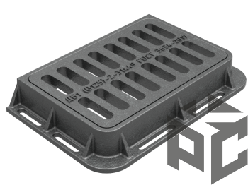 Дождеприемник прямоугольный (ДБ1) B125 634х414х95мм (12.5т) БКМЗ фото. Дождеприемник прямоугольный (ДБ1) B125 634х414х95мм (12.5т) БКМЗ оптом и в розницу. Доставка по РФ. Дождеприемник прямоугольный (ДБ1) B125 634х414х95мм (12.5т) БКМЗ от производителя "Рускон"