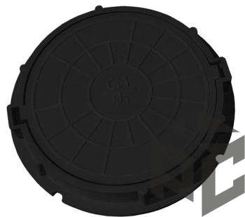 Люк полимер-песчаный Ду750 (9т) черный фото. Люк полимер-песчаный Ду750 (9т) черный оптом и в розницу. Доставка по РФ. Люк полимер-песчаный Ду750 (9т) черный от производителя "Рускон"
