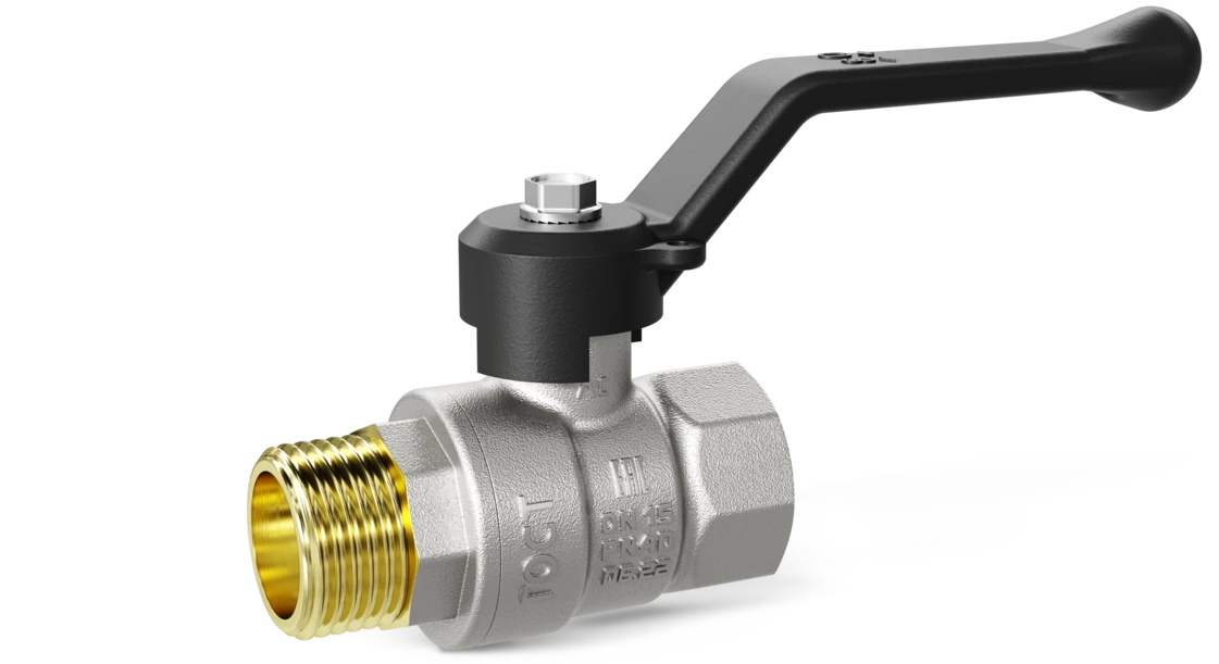 Кран шаровый латунныйLD Pride  вода ВР/НР Ду 15 (1/2") Ру 40 рычаг 