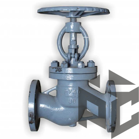 Клапан (вентиль) запорный стальной 15с65нж Ду 100 Ру 16 фото. Клапан (вентиль) запорный стальной 15с65нж Ду 100 Ру 16 оптом и в розницу. Доставка по РФ. Клапан (вентиль) запорный стальной 15с65нж Ду 100 Ру 16 от производителя "Рускон"