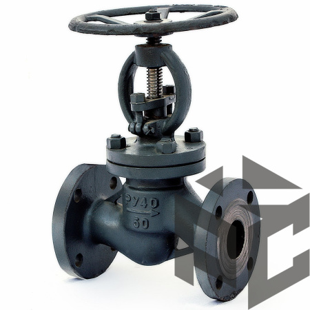 Клапан (вентиль) запорный стальной 15с22нж Ду 100 Ру 40 фото. Клапан (вентиль) запорный стальной 15с22нж Ду 100 Ру 40 оптом и в розницу. Доставка по РФ. Клапан (вентиль) запорный стальной 15с22нж Ду 100 Ру 40 от производителя "Рускон"