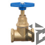 Клапан (вентиль) запорный латунный 15Б3р Ду 50 (1/2") Ру 16 от производителя "Рускон"